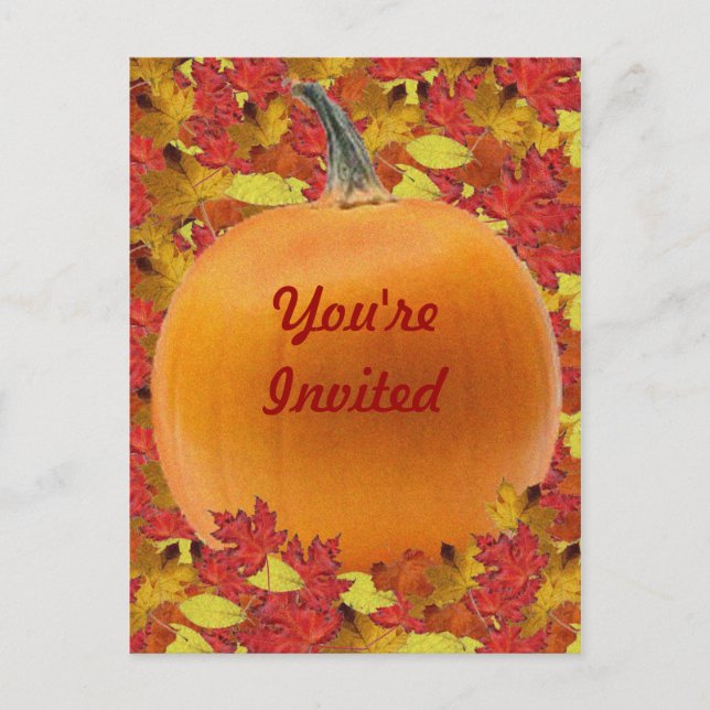 Thanksgiving Invitation Post Card (Front)