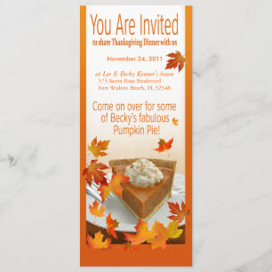 Thanksgiving Invitation Pumpkin Pie