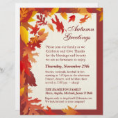 Thanksgiving Invitations - Decorated Letterhead (Front/Back)