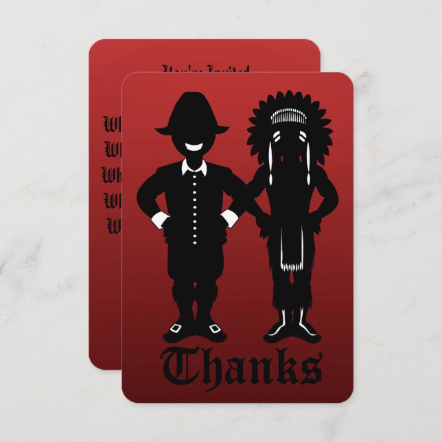 Thanksgiving Invitations Personalized Party Invite (Front/Back)