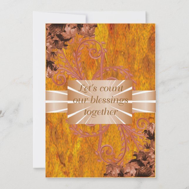 Thanksgiving Invitations template (Front)