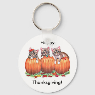 Thanksgiving is the Cat's Meow Keychain
