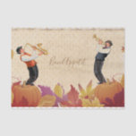Thanksgiving Jazz Fall Maple Leaves BON APPÉTIT Tissue Paper