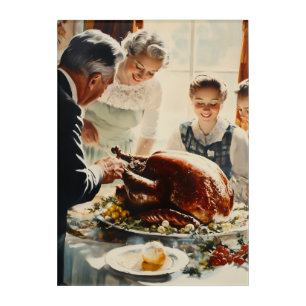 Thanksgiving Joy: A Family Feast Acrylic Print