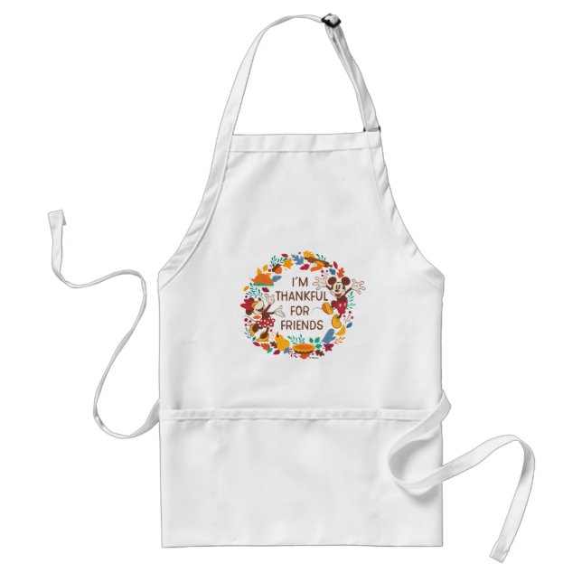 Thanksgiving Joy with Mickey and Minnie Adult Apron (Front)