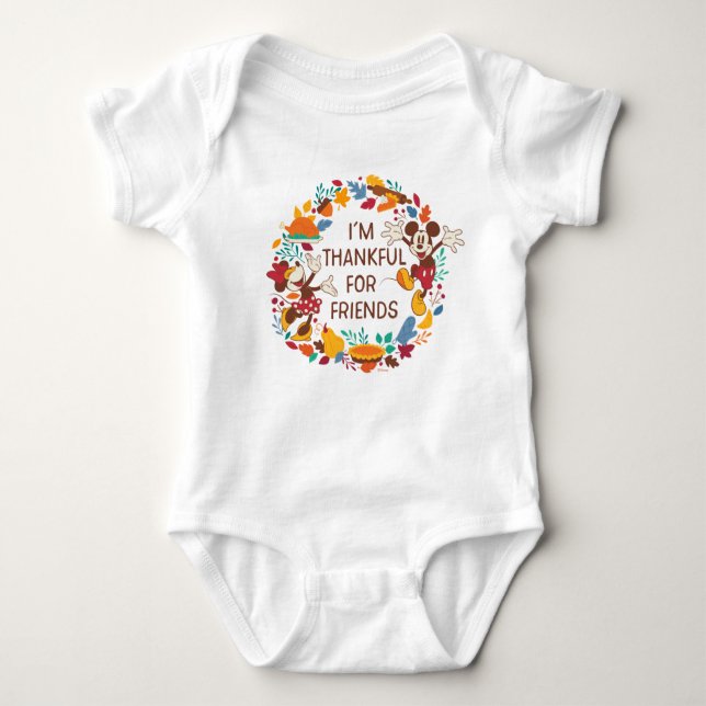 Thanksgiving Joy with Mickey and Minnie Baby Bodysuit (Front)