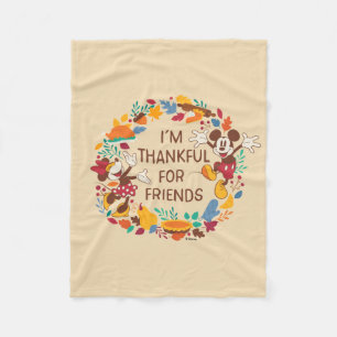 Thanksgiving Joy with Mickey and Minnie Fleece Blanket