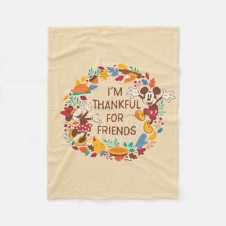 Thanksgiving Joy with Mickey and Minnie Fleece Blanket