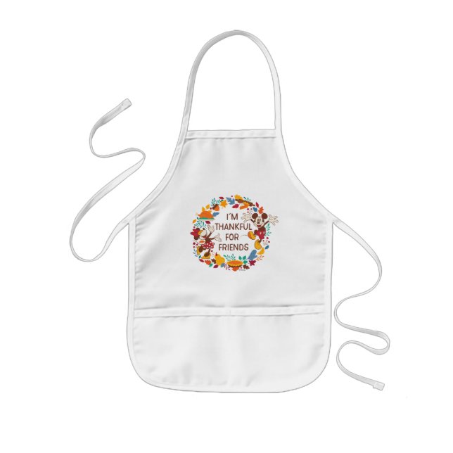 Thanksgiving Joy with Mickey and Minnie Kids' Apron (Front)