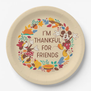 Thanksgiving Joy with Mickey and Minnie Paper Plates