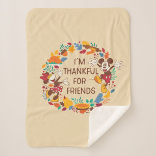 Thanksgiving Joy with Mickey and Minnie Sherpa Blanket