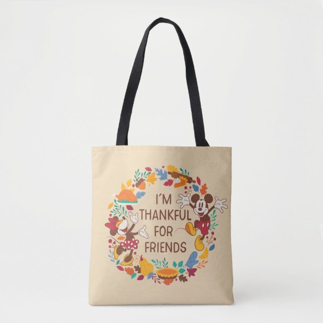 Thanksgiving Joy with Mickey and Minnie Tote Bag (Front)