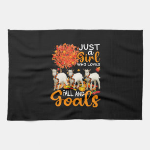 Thanksgiving Just A Girl Who Loves Fall And Goats Kitchen Towel