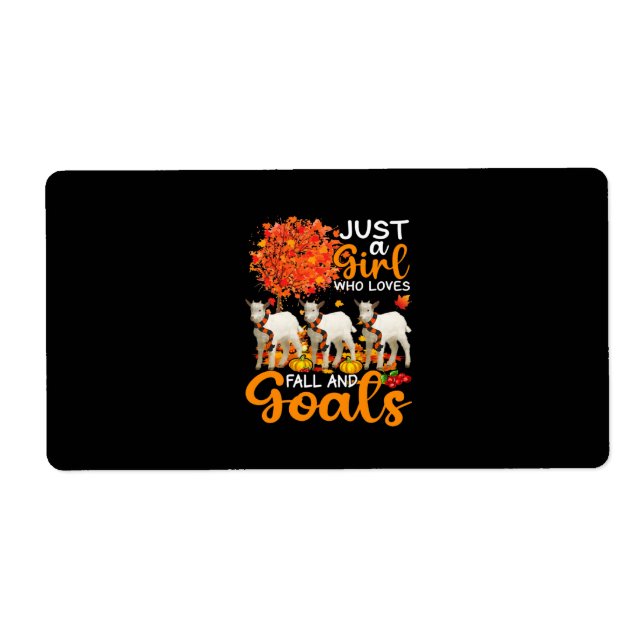 Thanksgiving Just A Girl Who Loves Fall And Goats Label (Front)