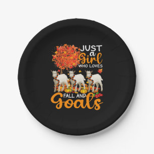 Thanksgiving Just A Girl Who Loves Fall And Goats Paper Plates