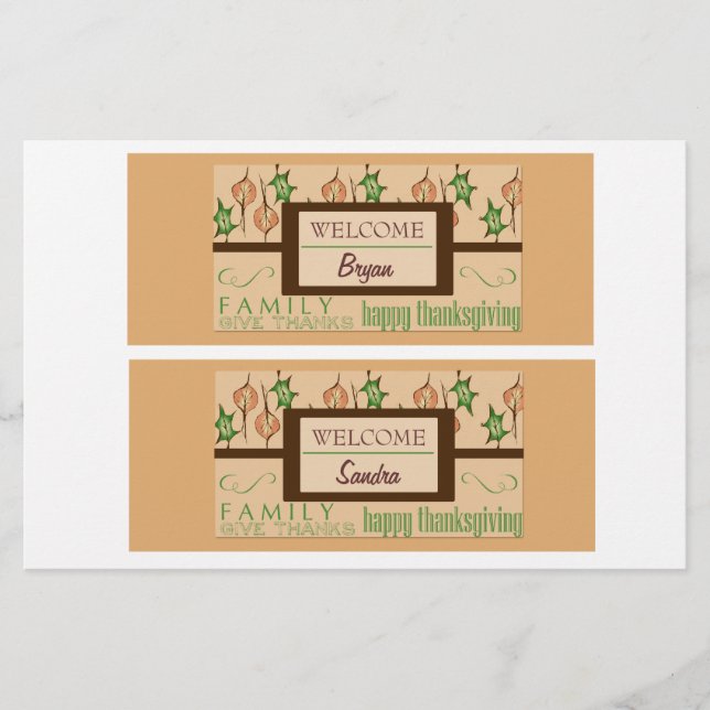 Thanksgiving keepsake stationery (Front)