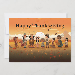 Thanksgiving Kids 13 Holiday Card