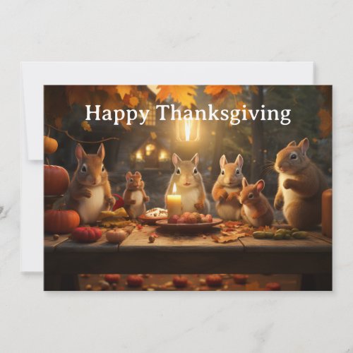 Thanksgiving Kids 16  Holiday Card