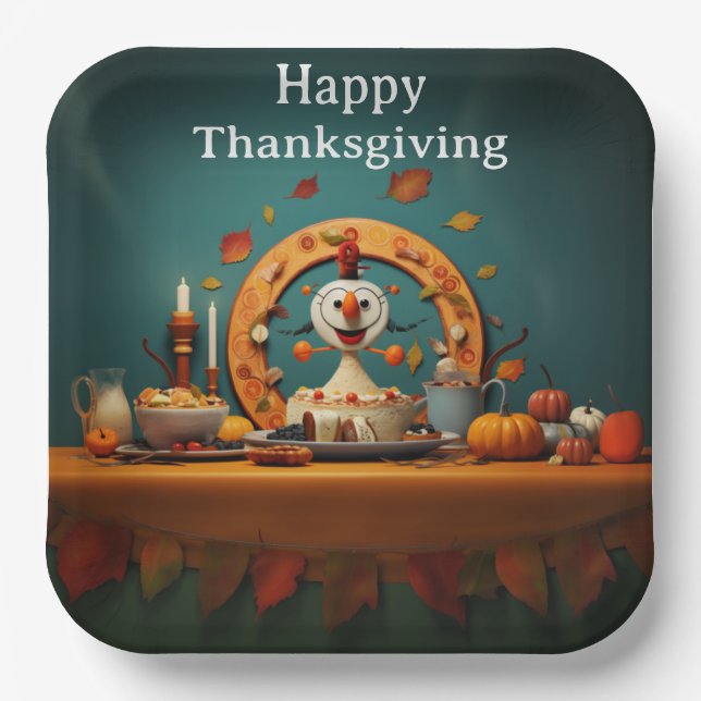 Thanksgiving Kids 5  Paper Plates (Front)