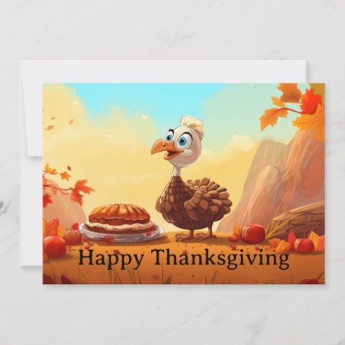 Thanksgiving Kids 8  Holiday Card