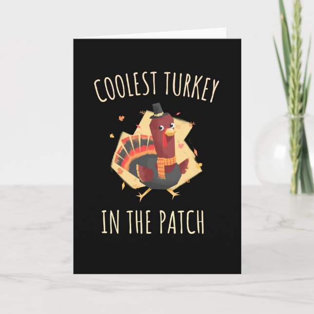 Thanksgiving Kids Outfit Coolest Turkey In The Card (Front)