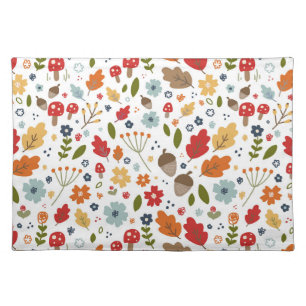 Thanksgiving Kitchen Dining Fall Colors  Cloth Placemat