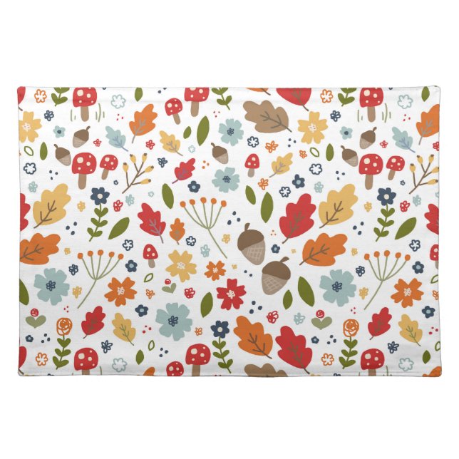 Thanksgiving Kitchen Dining Fall Colors  Cloth Placemat (Front)