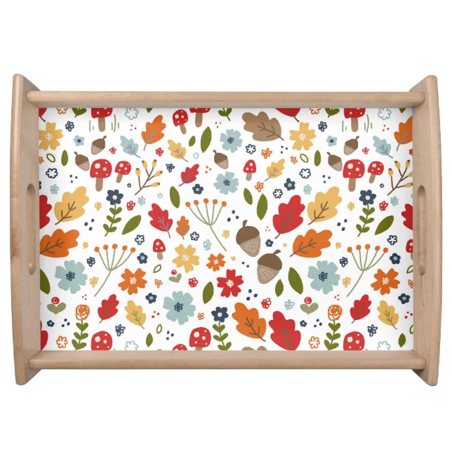 Thanksgiving Kitchen Dining Fall Colors  Serving Tray (Front)