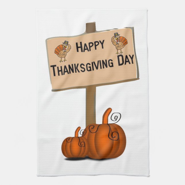Thanksgiving Kitchen Hand Towel (Vertical)