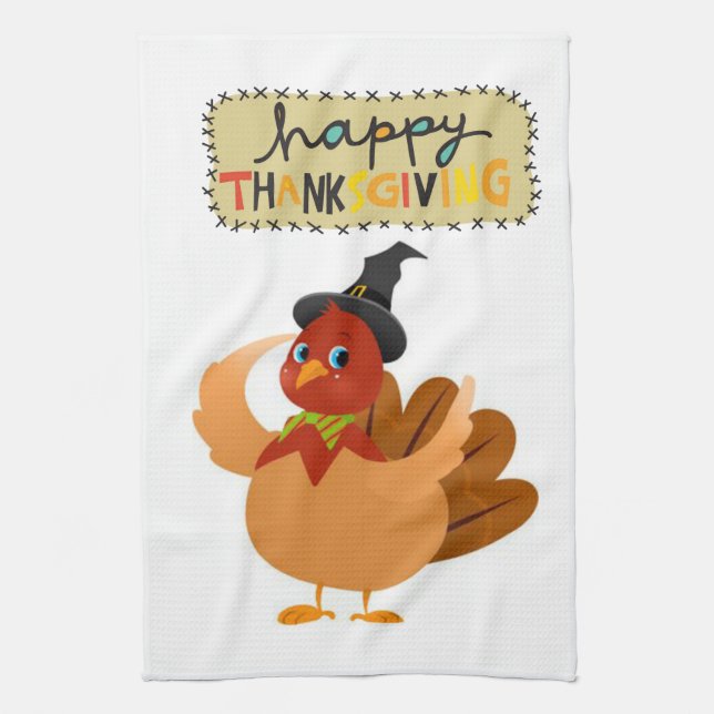 Thanksgiving Kitchen Hand Towel (Vertical)