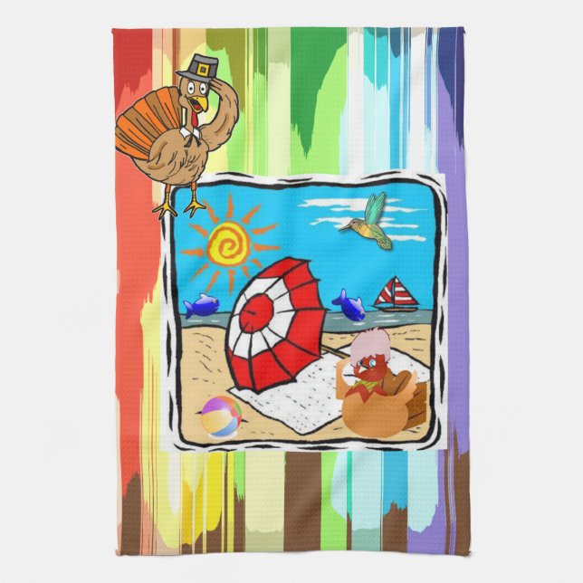 Thanksgiving Kitchen Hand Towel (Vertical)