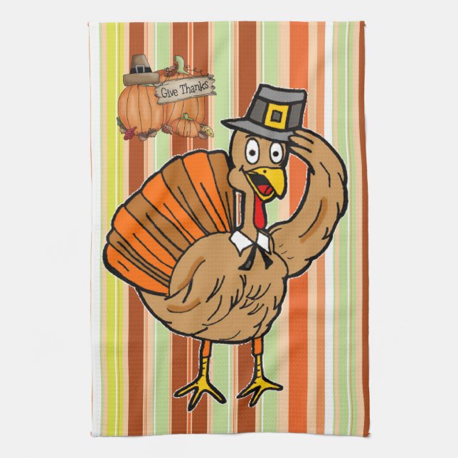 Thanksgiving Kitchen Hand Towel (Vertical)