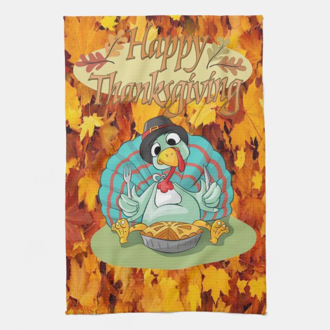 Thanksgiving Kitchen Hand Towel (Vertical)