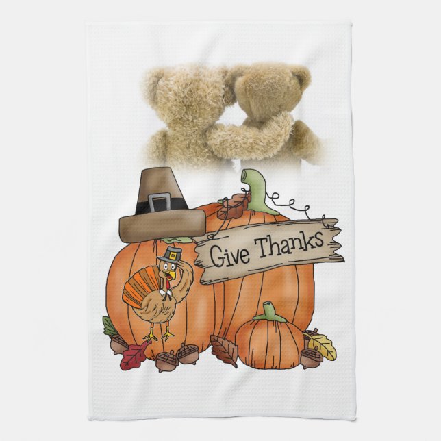 Thanksgiving Kitchen Hand Towel (Vertical)