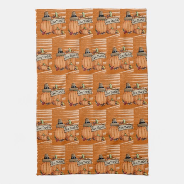 Thanksgiving Kitchen Hand Towel (Vertical)