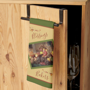 Thanksgiving kitchen towel personalized