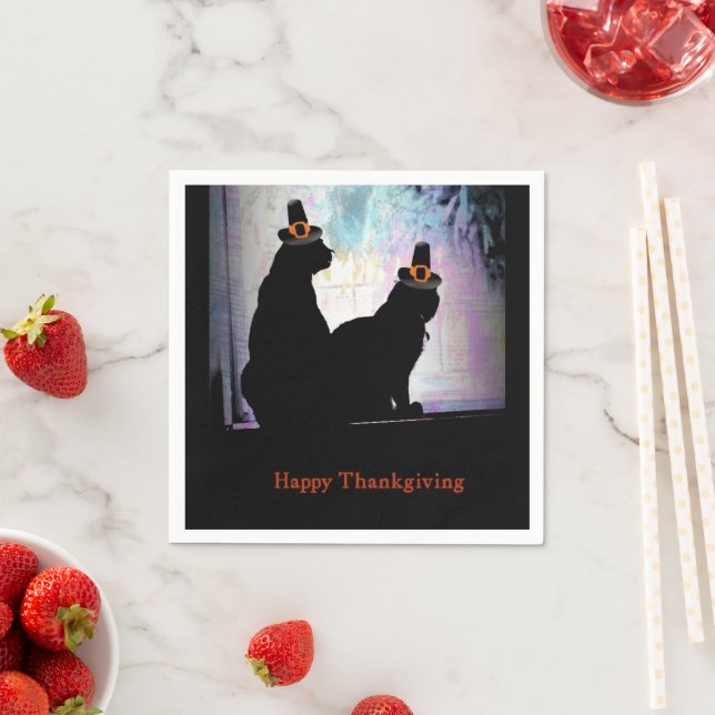 Thanksgiving Kitties Napkins (Insitu)