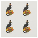 Thanksgiving Le Chat Noir With Turkey Pilgrim Fabric
