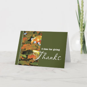 Thanksgiving Leaves Holiday Card