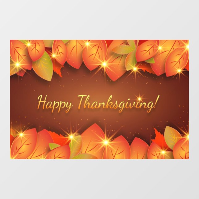 Thanksgiving Leaves Window Cling (Sheet)