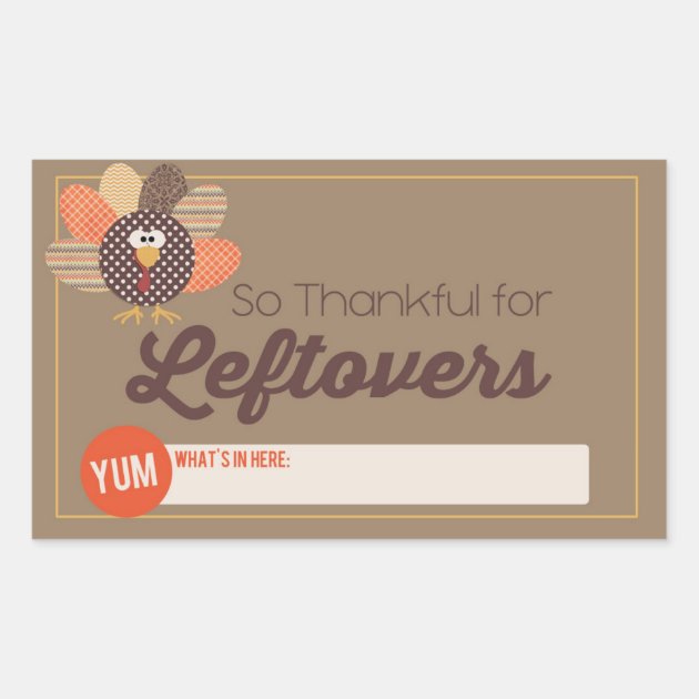 Thanksgiving Leftover Label Rectangle Stickers