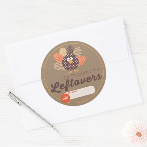 Thanksgiving Leftover Label Stickers | Zazzle