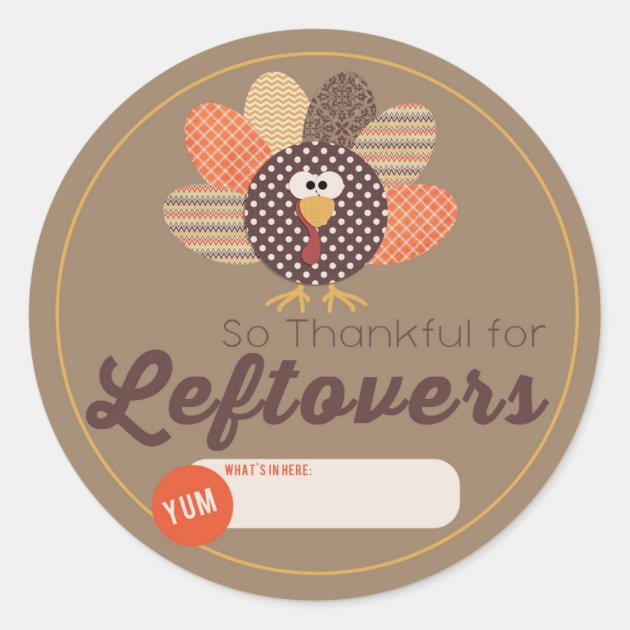 Thanksgiving Leftover Label Stickers