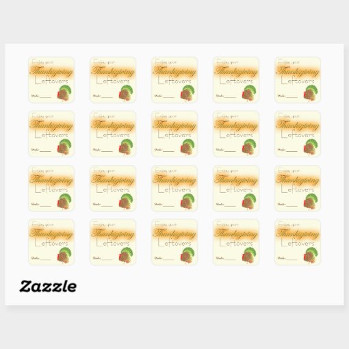 Thanksgiving Leftover Stickers | Zazzle