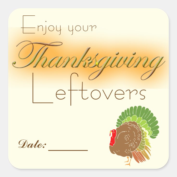 Thanksgiving Leftover Stickers | Zazzle