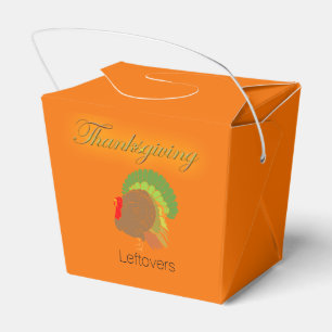 Thanksgiving Leftovers Take-Out Carton Favor Boxes