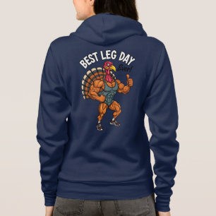 Thanksgiving Leg Day Adult Full-Zip Hoodie