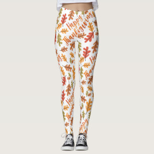 Happy Thanksgiving Leggings  Thanksgiving leggings, Yoga leggings