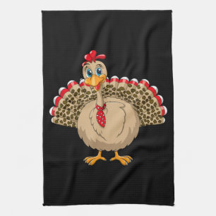 Thanksgiving Leopard Turkey Thanksgiving Autumn Kitchen Towel