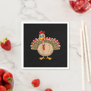 Thanksgiving Leopard Turkey Thanksgiving Autumn  Napkins